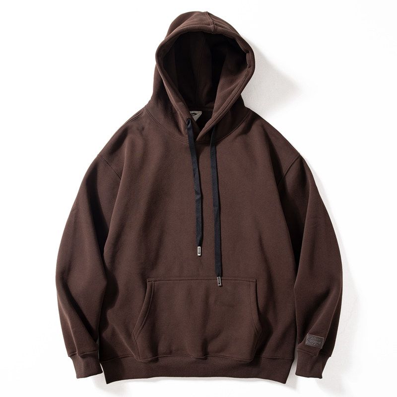 Hooded Sweatshirt for Men, Autumn and Winter Heavy Fleece Thickened Pullover Top, Versatile Youthful Trendy Loose Casual Jacket