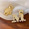 Rhinestone Inlaid Teddy Bear Brooch: Light Luxury Korean Style Corsage Pin for Women