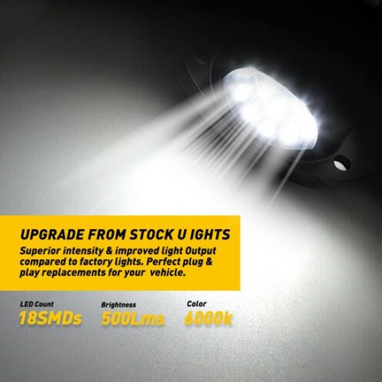 Fit 1994-01 Dodge RAM 1500 2500 3500 LED License Plate Light Lens Lamp w/ wire V