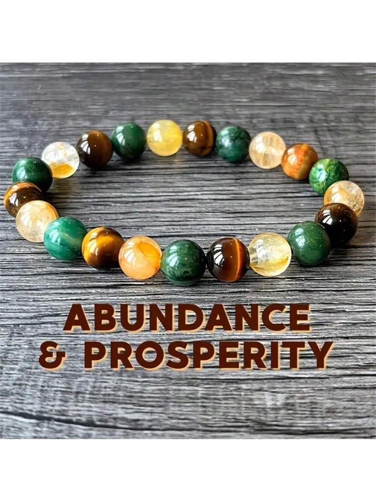 Festive Gifts Earthy Green Brown And Gold Tone Stone Beaded Bracelet Fashion Jewelry For Unisex Daily Wear Stylish And Easy To Match Accessory