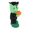 3.9ft Inflatable Green Monster with Pumpkin Big Eyes LED Lights Outdoor Yard Garden Lawn Holiday