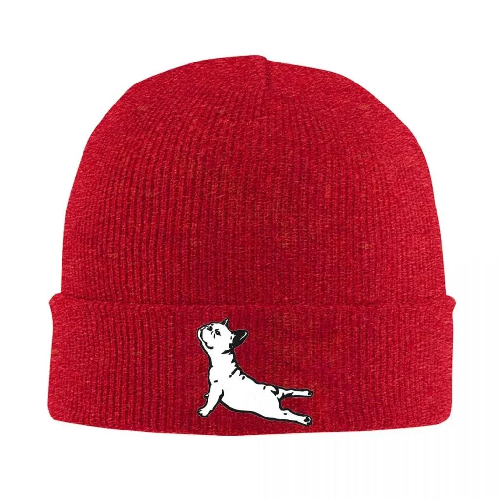 Classy Mood French Bulldog Yoga Pose Knit Hat Beanie Winter Hats Warm Street Cap for Men Women