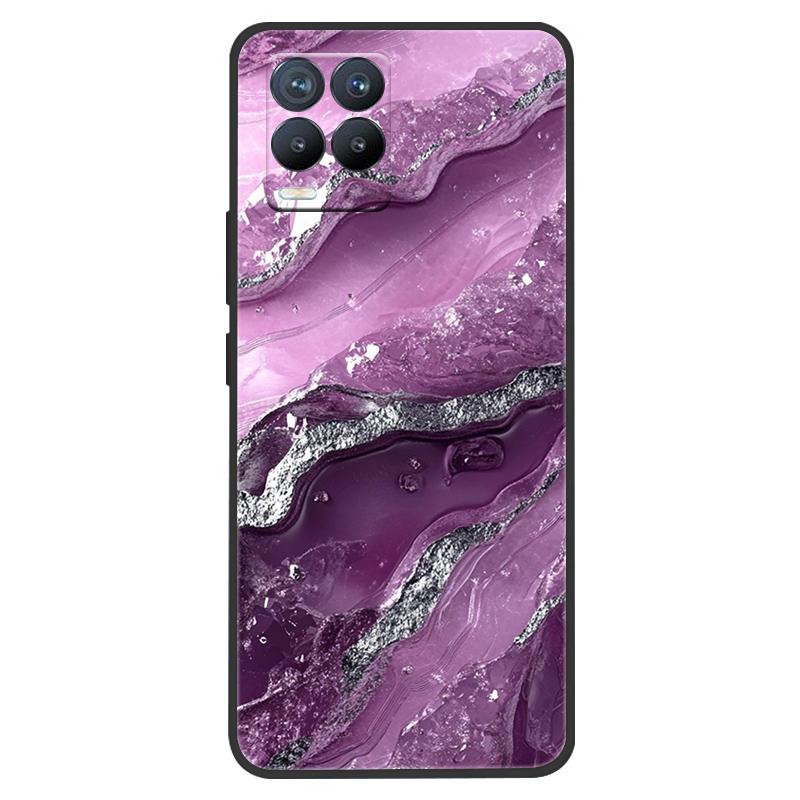Funda para Realme 8 Pintura de Mármol Suave Mate Silicona Trasera para Realme 8 Pro 8i Realme8 4G RMX3085 Carcasa Completa para Teléfono Linda