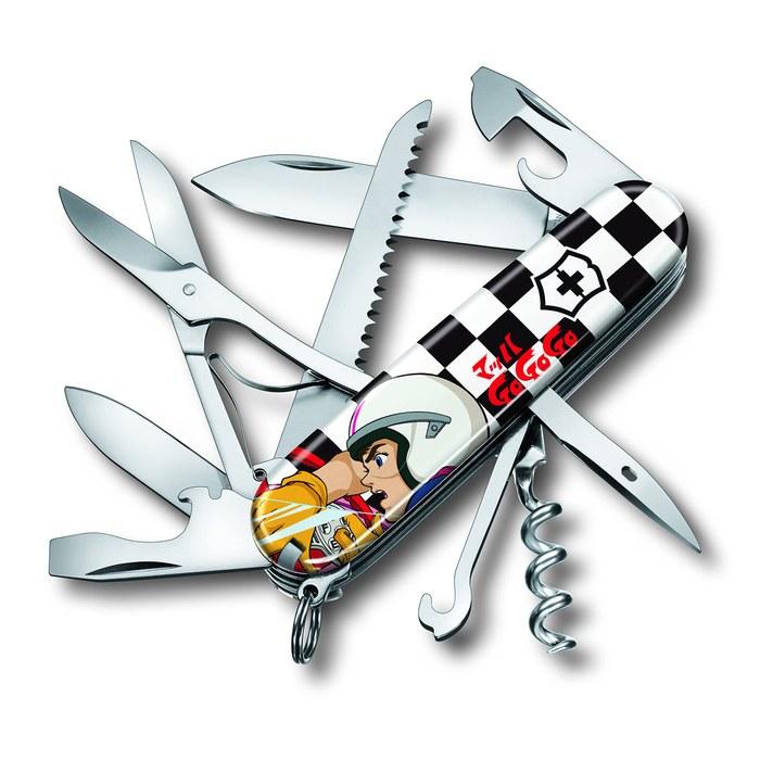 VICTORINOX Huntsman Mach GoGoGo Клетчатый Флаг 1.3713.7-X4 91мм Черный/Белый