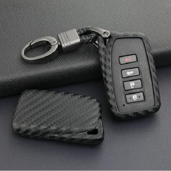 Car Key Fob Chain Case Accessories For Lexus IS ES NX RX GS LX RC Carbon Fiber