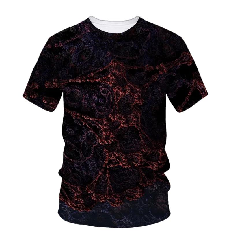 Art Graffiti T Shirts Men's Clothes Harajuku Street O Neck T-shirt 3D Printed Graphics Personality Fashion