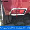 For Toyota Yaris XP150 Hatchback 2014 2015 2016 Chrome Fog Tail Light Lamp Cover Trim Foglight Protector Exterior Accessories