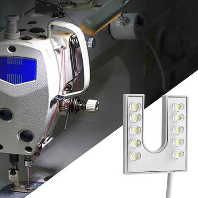 Osvětlení šicího stroje EU Plug 10 LED diod ve tvaru U Průmyslová osvětlovací lampa Magnetická pracovní světla pro vrtačky Pracovní stoly