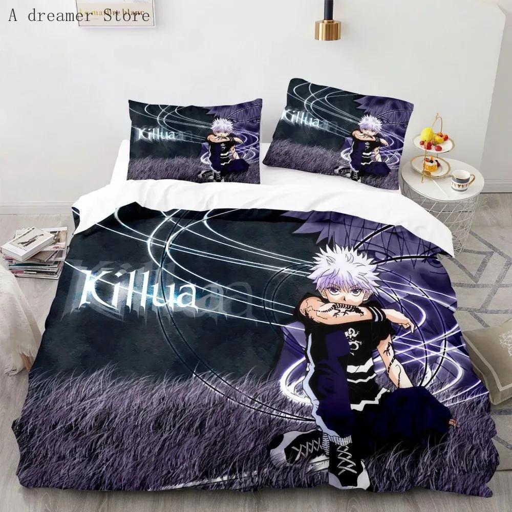 3d Hunter X Hunter Bedding Set Twin Full Queen Size Anime Bed Set Children Kids Duvet Cover Bedroom Home Decor