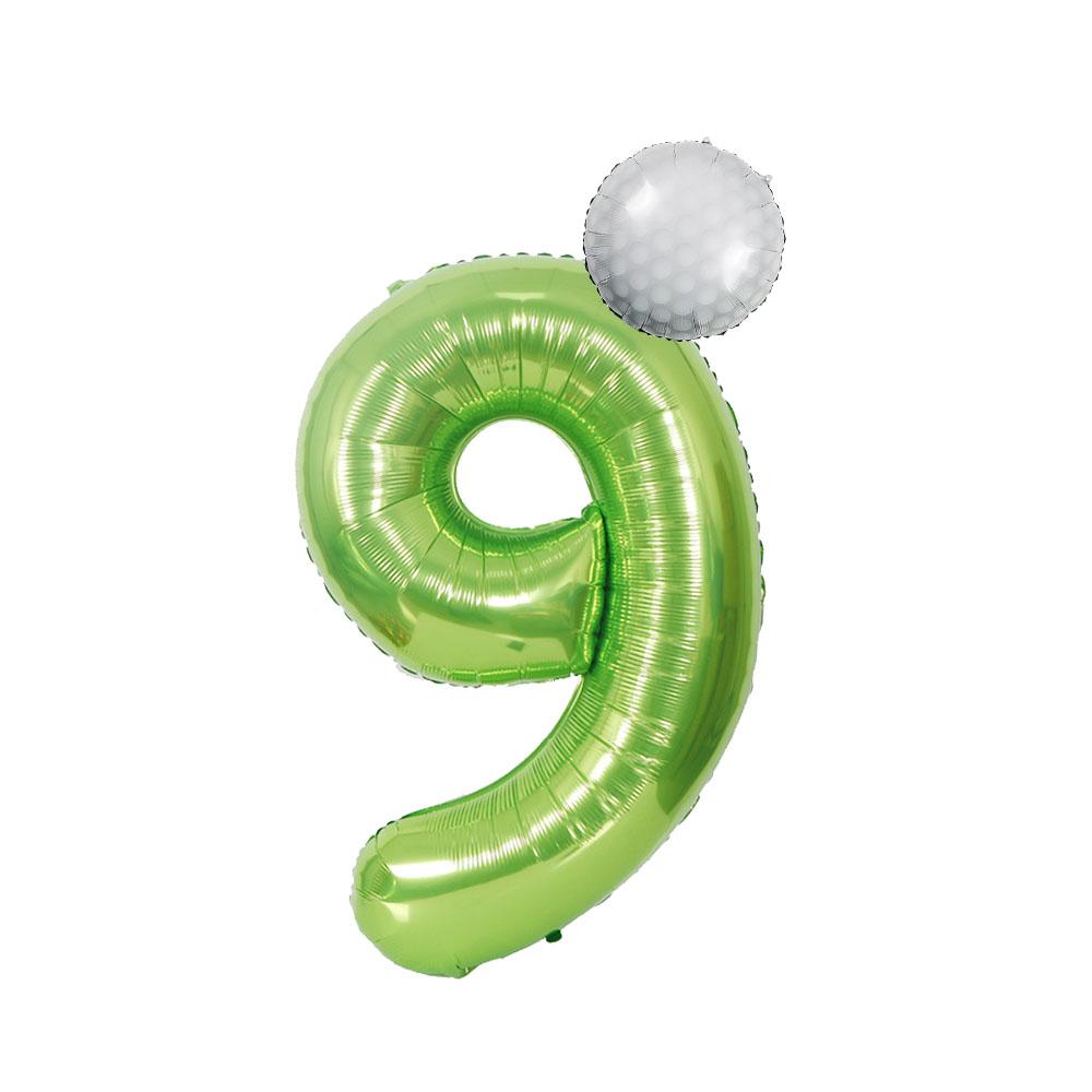 2pcs Golf Birthday Party Decoration Balloons 40inch Green Number Balloon for Golf Theme Birthday Party Decoration