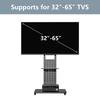 UNHO Universal Rotating Vertical TV Floor Mount Stand Bracket for 32-65 Inch TV Stand Max Load 50KG Height Adjustable 130-160cm