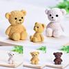 Niedliche Miniatur-Bärenfiguren Lustige Plastik-Cartoon-Tierstatue Mini Handgefertigtes Bärenornament Dessert-Dekoration
