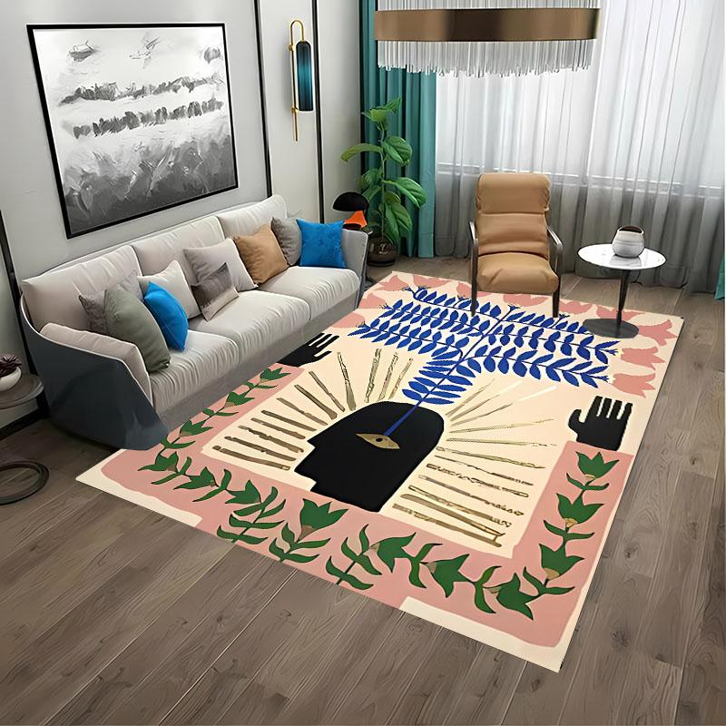 Classic Vintage Art Ancient Egypt Colorful Abstract Animal Area Rugs for Living Room Bedroom SofaDoormat Decor,Kids Non-slip Mat