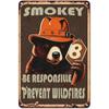 Warning Metal Tin Signs Plaque Prevent WildFires Wall Decoration Vintage Iron Painting Art Posters for Forest Home Cafe Club Bar