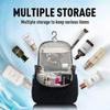 Toiletry Bag To Hang Up, Wash Bag, Cosmetic Bag With Hook - For Travel, Vacation, Outdoor (black)
