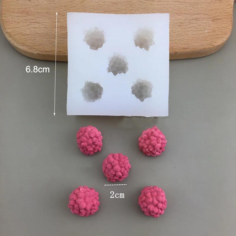 3D Simulation Fruit Fondant Chocolate Mold Blueberry/Raspberry Silicone Candle Soap Mold Cake Decorating Tool Baking Accessories
