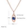 Kienl Classic Snail Chain  Rose Gold Color Pendant Necklace Women Blue Natural Zircon Accessories High Quality Daily Jewelry