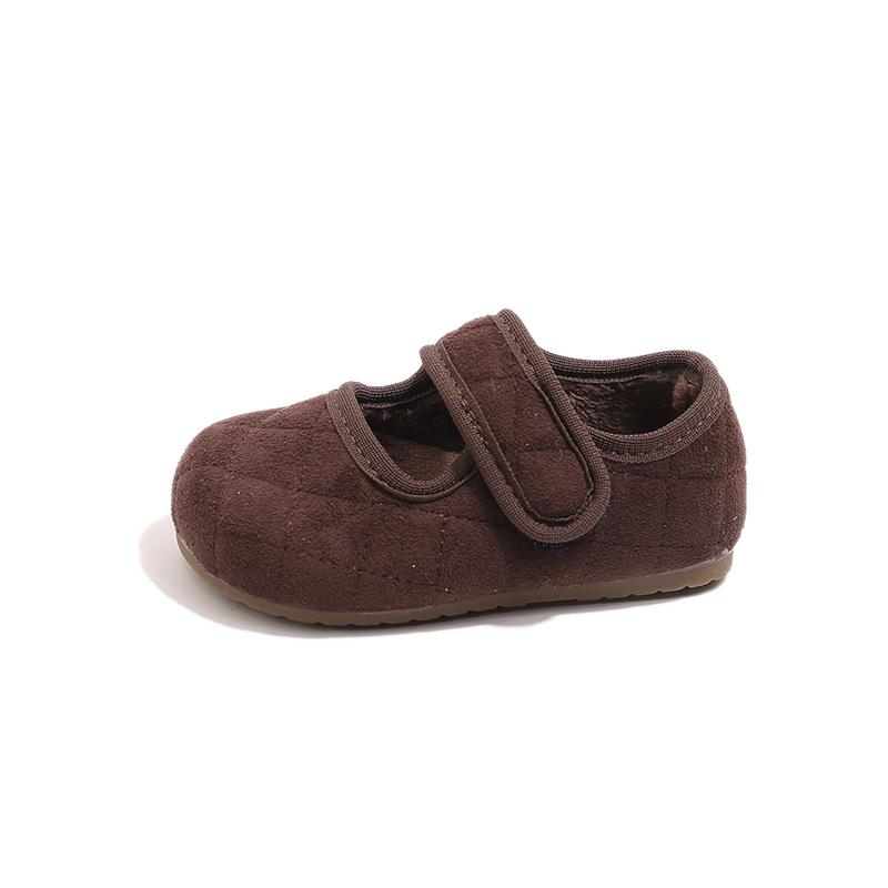 2025 New Kids' Fleece-Lined Cotton Shoes: Cozy, Warm Winter Footwear with Closed Heel for Babies