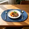 Handgeweven Ovalen Placemats Hittebestendige Onderlegger Polyestervezel