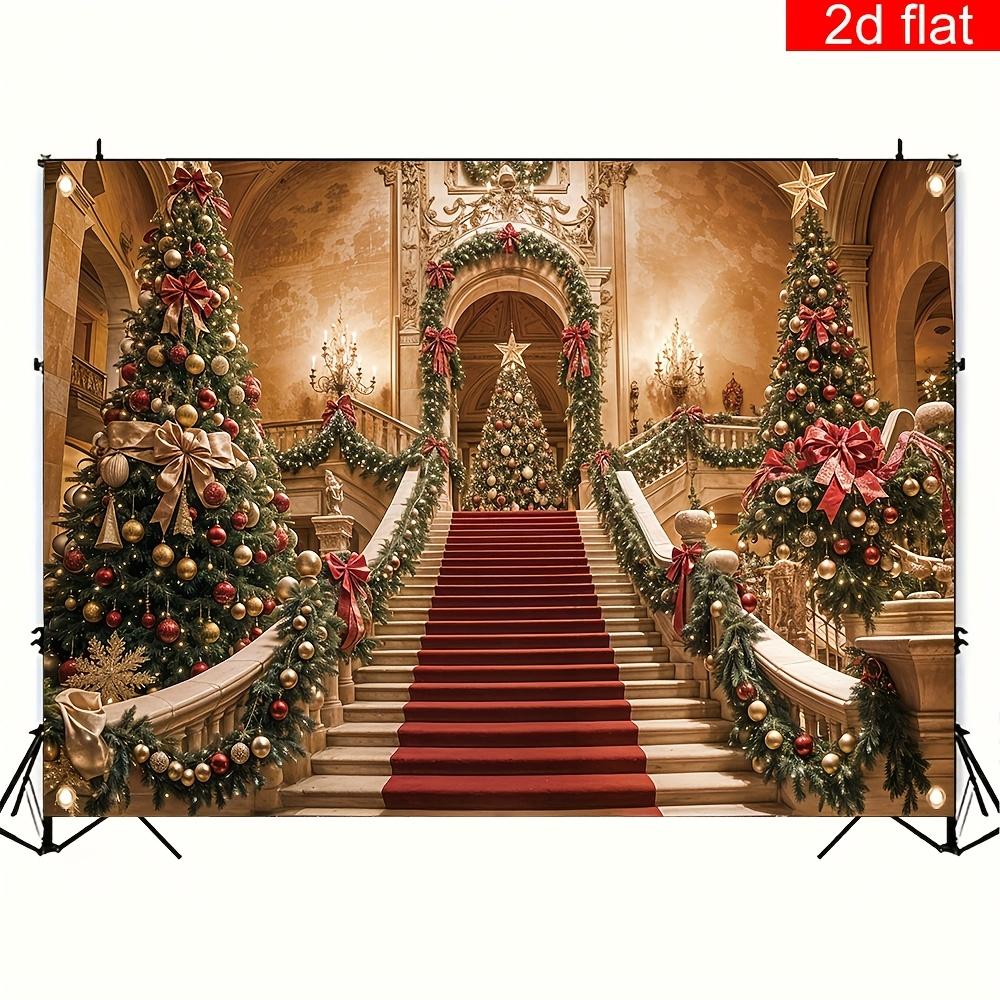 1Pcs A Featuring a Polyester Decoration Background Winter Backdrop Decorations For Photo Studio Photo Booth Christams Party