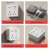 Surface Mount 86 Type 16A Single Gang 8-Hole Kitchen AC Wall Socket Panel with Switch