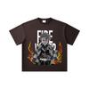 260 GSM Double Yarn 32 Count 100% Cotton Demon Slayer V116 Tanjiro Print Unisex Heavy Cotton T Shirt