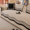 Premium Leather Sofa Cushion Plush  New Four-Season Universal Fixed Non-Slip Straight Row Seat Cushion Cover Cloth Cover