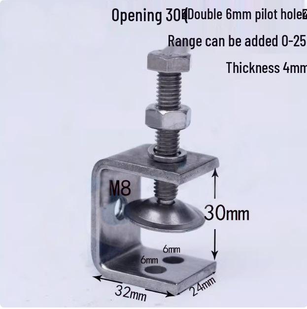 C304 Tiger Claw U-Shaped Stainless Steel Pipe Clamp