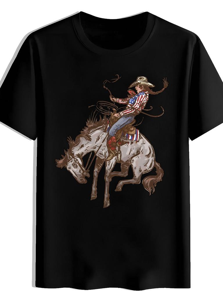T-shirt Vintage Print Short Sleeve