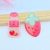 10Pcs New Cute Acrylic Fruit Beverage Series Flat Back Cabochon Scrapbooking Hair Bow Center Embellishments DIY Accessories