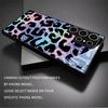 Leopard Print Gradient Tempered Glass Phone Case Suitable for Samsung Galaxy S26 S25 S24 S22 S21 S20 FE/Ultra/Plus Anti Drop