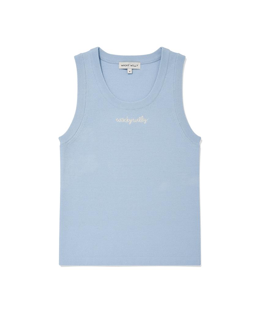 WACKY WILLY Women'S Sleeveless Knit Sky Blue
