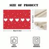 1pc or 4/6pcs Heart-Shaped Placemats - Red & Heart Pattern with Deer & Snowflake Design, Heat-Resistant Polyester Table Mats for Valentine'S Day
