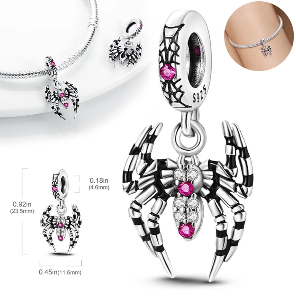 Genuine copper Luminous Halloween Charm Bead Charms Zombie Skeleton Dangle Bead Compatible With Authentic Bracelets Do It Yourself Fine Jewellery Gift