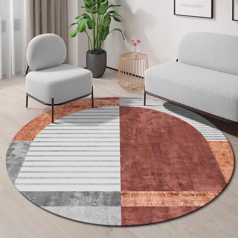 Round Carpet Nordic Living Room Light Luxury Carpet Home Bedroom Cradle Swivel Chair Anti Dirty Simple Study Room