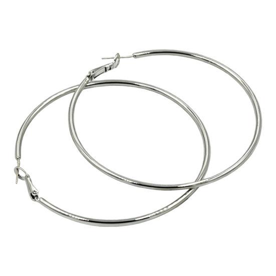 1 Pair Big Hoop Earrings for Women Girls, Round Circle Hoop Earrings, Lightweight Minimalist Jewelry Gifts for Her