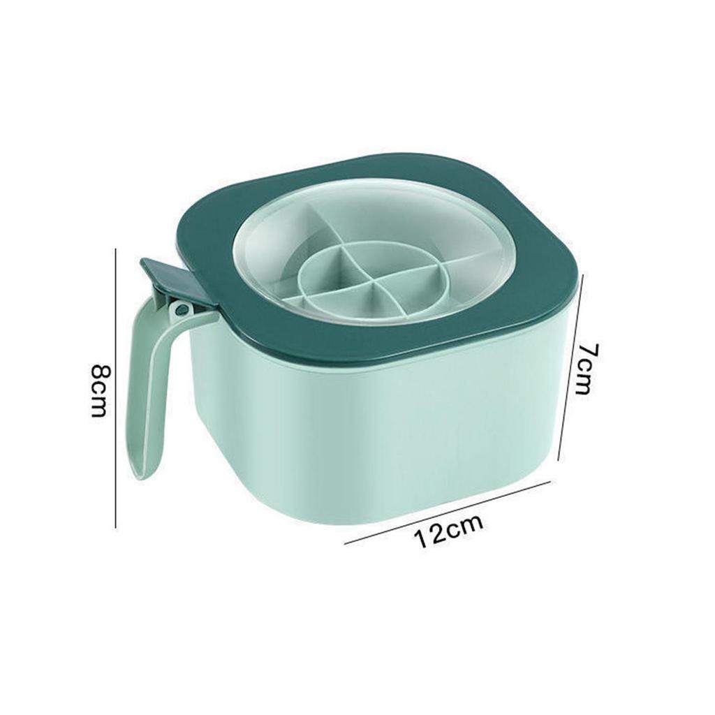 Seasoning   Box PP 4 Compartments Multifunctional Spice Container Box for Kitchen