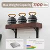 2 Piece Brackets, Corner Wall-Mounted Sturdy And Strong Load-Bearing Capacity, Suitable for Kitchens, Workshops, Black