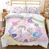 Unicorn Kids Girls Pink 3D Bedding Set Duvet Cover Sale Cartoon Bedcllothes Animal Printed Queen King Size Home Duvet Covers