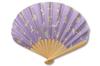 DDintex FLORET LONDON Miao 2 X 21cm Shell-Shaped Fan, Lavender, [Liberty Print]