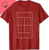 Vintage Tennis Court Tee Tennis Player Gift TShirt Custom Printed Graphic T Shirts Cotton Mens T Shirt Camisas Streetwear