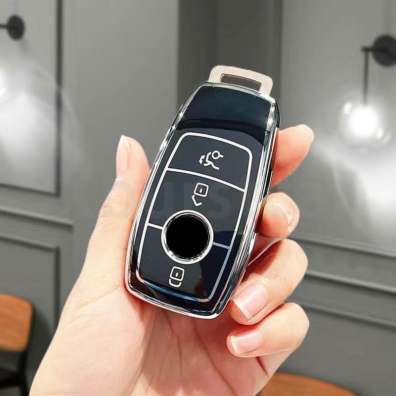 TPU Shell Fob Bag Car Key Case Cover for Mercedes Benz W213 W205 W176 W177 W211 W212 W210 W222 Class A Maybach A B C E S R GLS