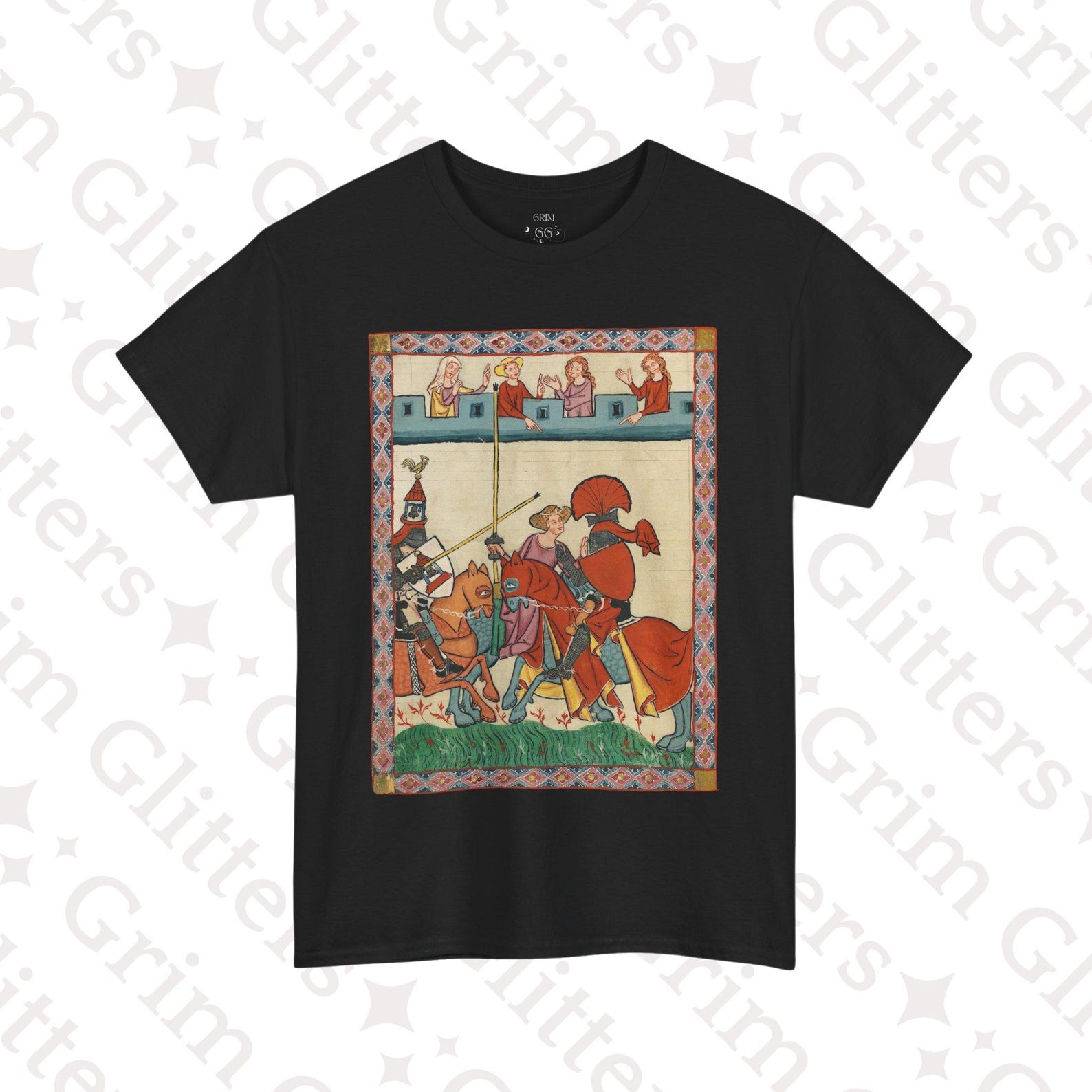 Knight of Durn T-Shirt: Medieval Jousting Art Tee 4XL