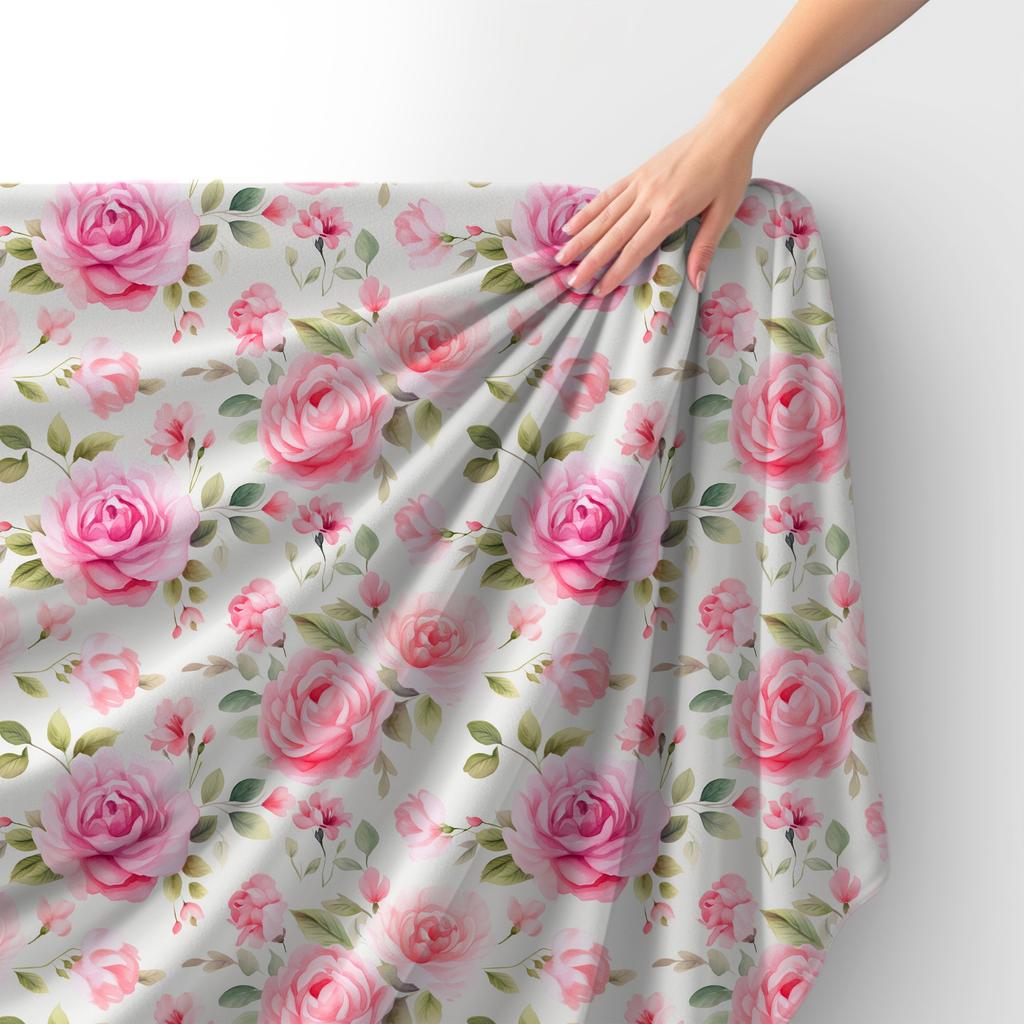 Royal Samt Stoff Polyester Zum Nähen - Motiv Blumen - Rdx2313