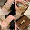 Geometric Zircon Copper Coin Bracelet For Women Gift Gift Giving
