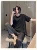 MilaCorinna Checkered Striped Pajamas with Chest Cool and Short Sleeve Top and Long Pants Plus Sizes Cute for Spring and Summer Women's Pads,