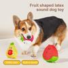 Pet Toy Molar Teeth Guard Soft Tough Chew Toy Cartoon Fruit Animal Design Bite-Resistant Tooth Cleaner Dog Toy with Built-in Sound
