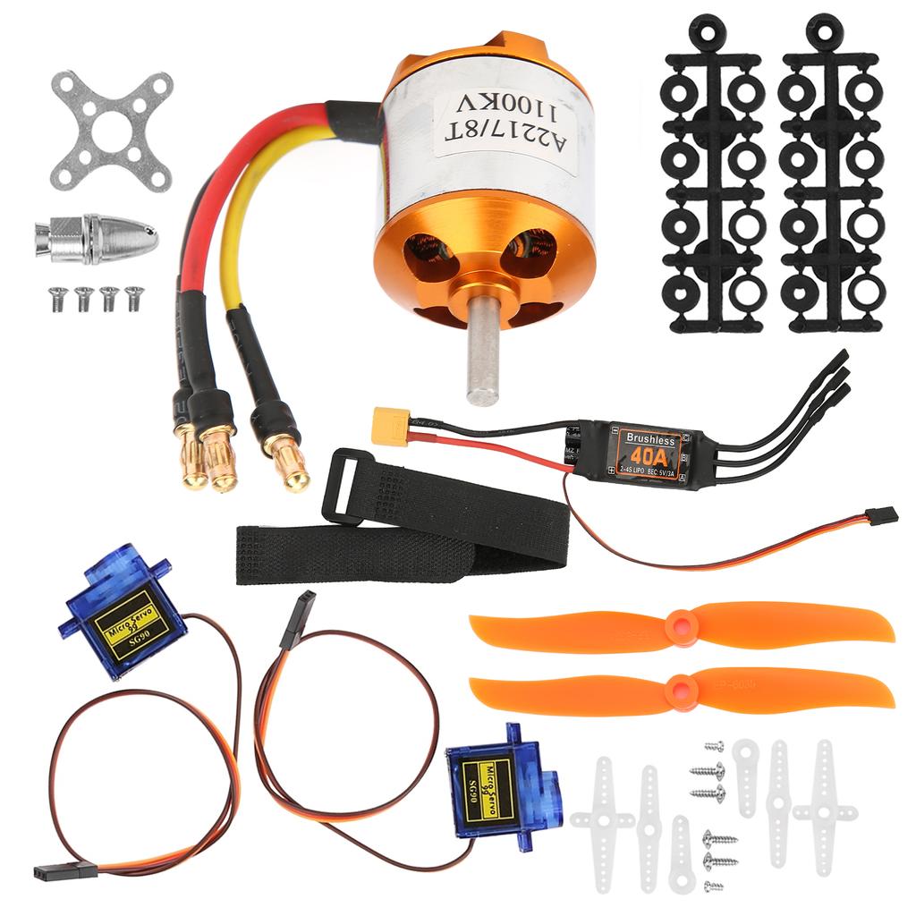 2217 KV1100 Motor 1060 Propeller 9G Servo 40A XT60 ESC Kit for Remote Control Helicopter