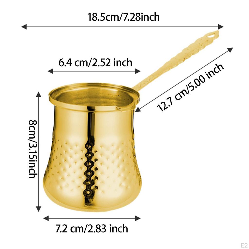 Coffee Pot Chocolate Melting Comfortable Grip Accessories Portable Stainless Steel