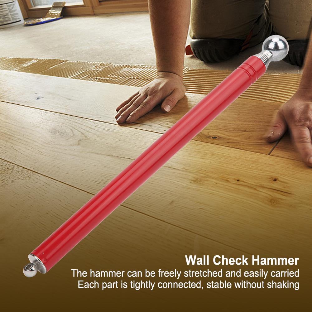 Martillo de Inspección Telescópico para el Hogar Acero Inoxidable Comprobación de Pared de Azulejo de Cerámica Herramienta de Mano 130cm